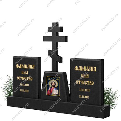 семейный памятник с крестом