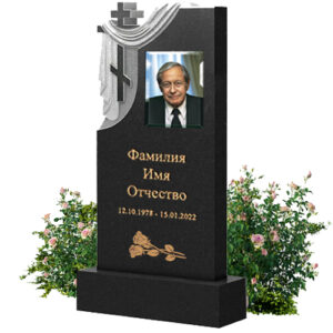 памятник мужчине с крестом